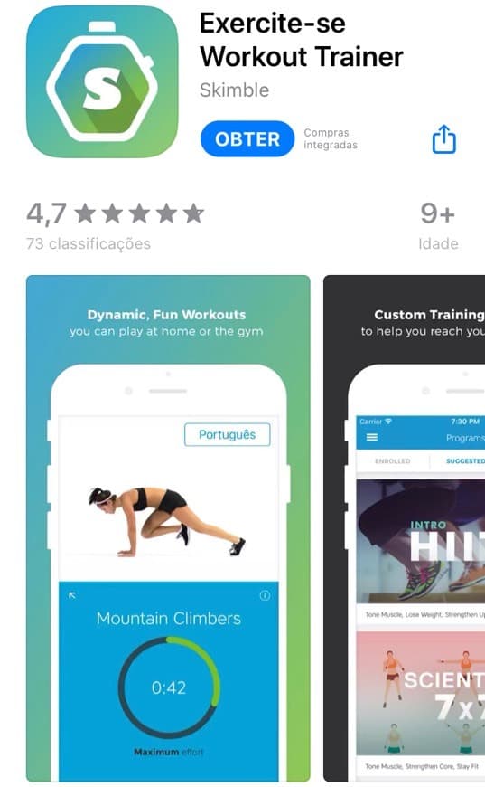 App Exercite-se Workout Trainer