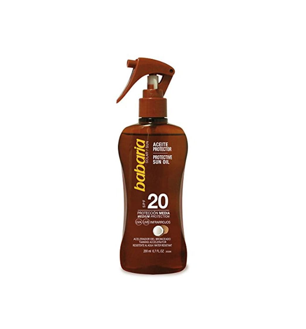 Product Babaria Pistola Aceite Protector Solar Coco SPF20-200 ml