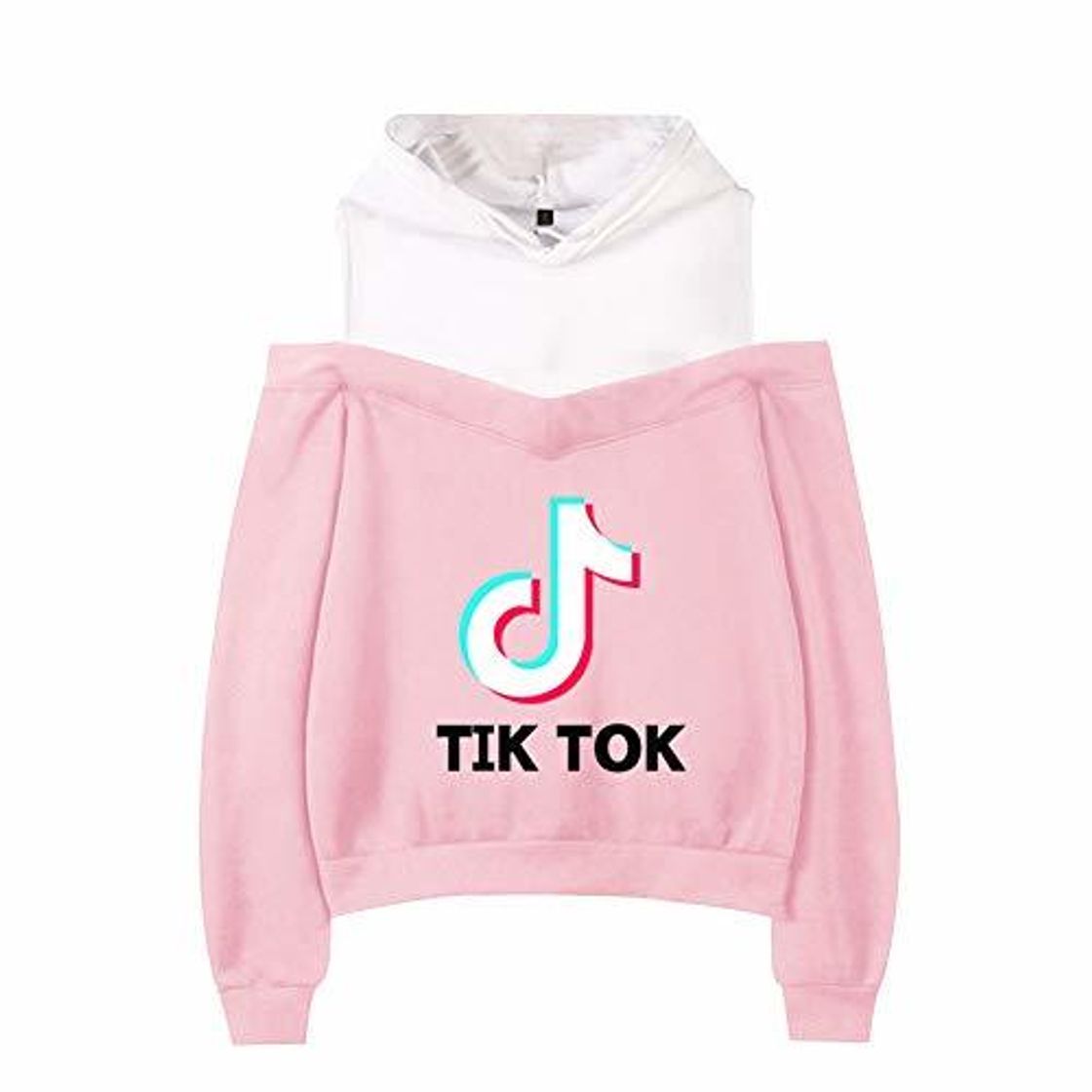 Product TIK TOK Sudadera Sin Hombros Mujer Sueter con Capucha Camisa 2 en