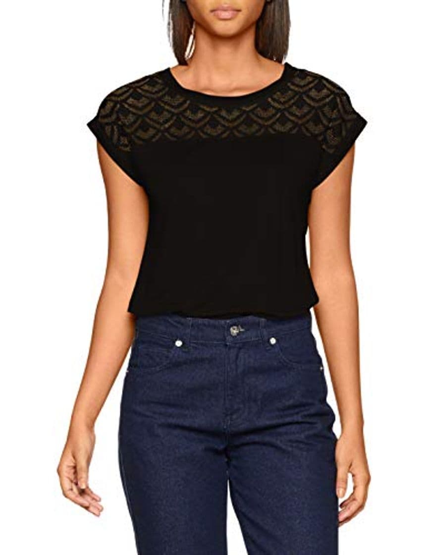 Producto Only onlNICOLE S/S Mix Top Noos Camiseta, Negro