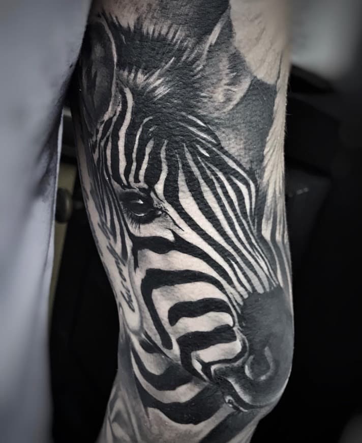 Fashion Zebra tattoo