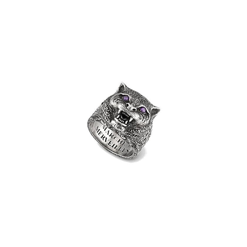 Fashion Gucci YBC524585001014 - Anillo de cabeza de felino para jardín