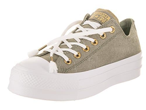 Lugar Converse Chuck Taylor All Star Lift Ox, Zapatillas para Mujer, Verde