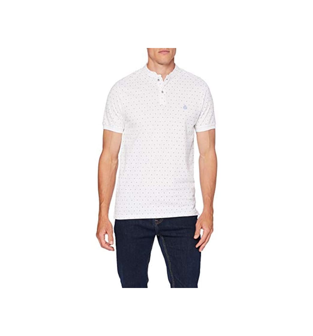 Fashion Springfield 5Ba Mao AOP Slim-c/99 Polo, Blanco