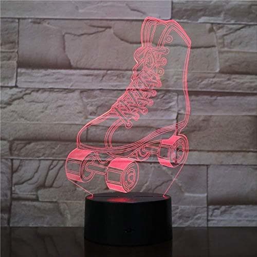 Home 3D Illusion Night Light 7 couleur Led Vision patines de ruedas multi