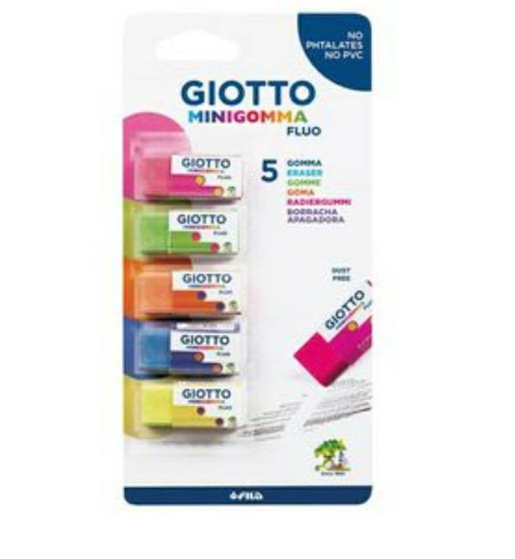 Fashion GIOTTO Borracha Retangular Mini Fluo, Cores Florescentes 