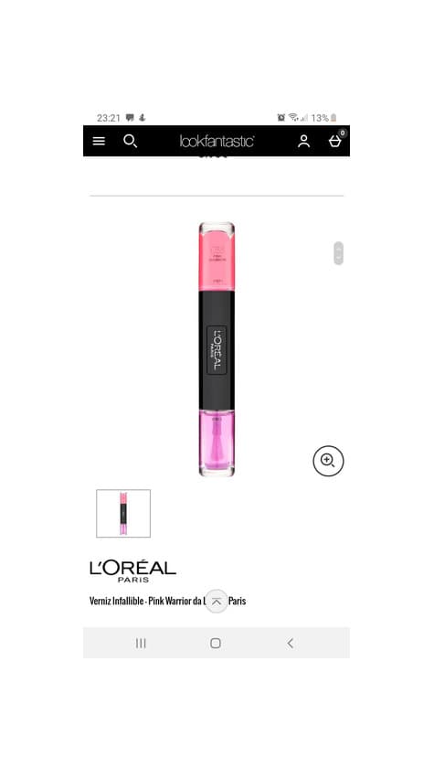 Product Verniz l'oréal infallible