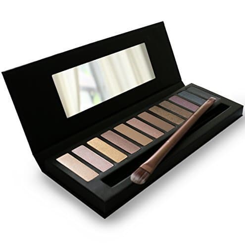 Belleza Paleta de sombras de ojos Lagure de 12 colores con mates neutros