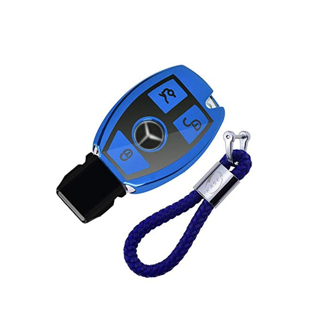 Electronic Funda de Silicona para Llave Mercedes - Cover Carcasa de TPU Cromo