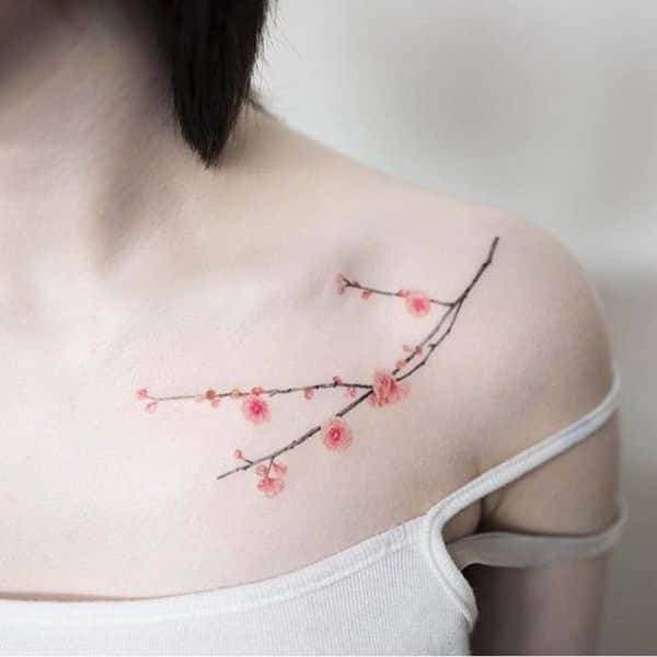 Moda Cherry Blossom Flower Tattoo Design