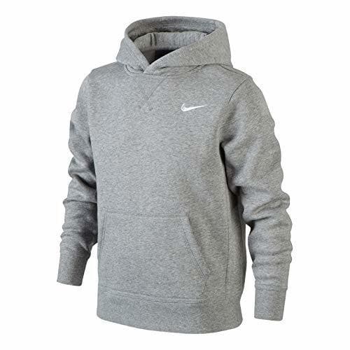 Fitness Nike Brushed Fleece Over The Head Sudadera, Niños, Gris