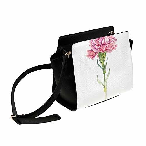 Place Carnation Gift Pink Flower Satchel Bolsa Crossbody Bolsas Bolsas de viaje Bolsas