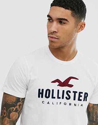 Product Camiseta  blanca con aplicación de gráfico de logo hollister