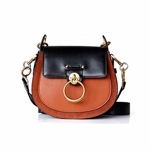 Producto HOUYAZHAN Mujeres Vintage Cuero Genuino Bolso Bandolera Crossbody Monedero