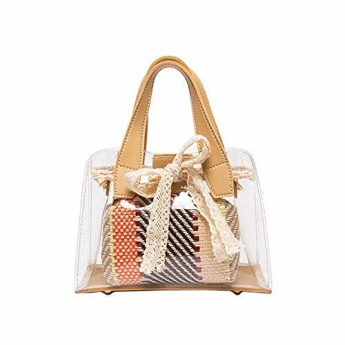 Producto Bolsos Para Mujer Bolsos De Mano Bolso De Hombro Bolso Transparente Caqui