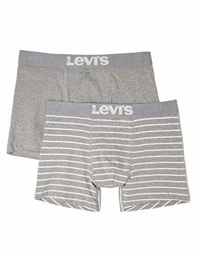 Product Levi's Levis 200SF Vintage Stripe 0312 Boxer Brief, Pantalones para Hombre, Gris