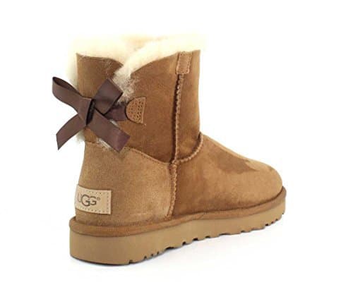 Lugar UGG Female Mini Bailey Bow II Classic Boot, Chestnut, 5