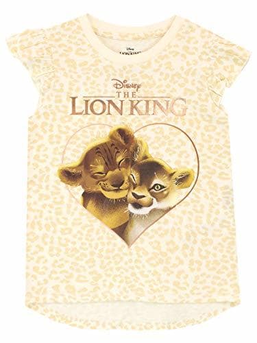 Lugar Disney Camiseta de Manga Corta para niñas The Lion King Rey León