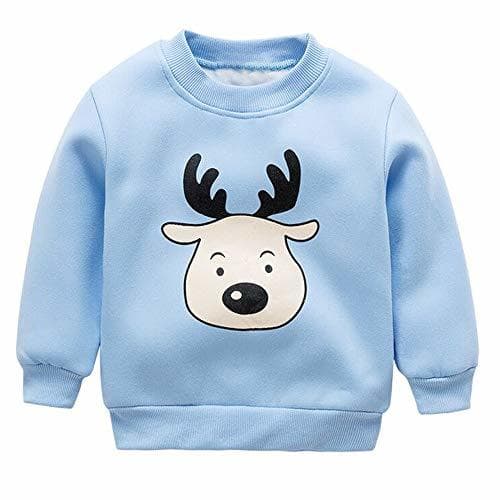 Producto K-youth Sudadera para Niñas Niños - Sweat Shirt Navidad Elk Ropa Recién