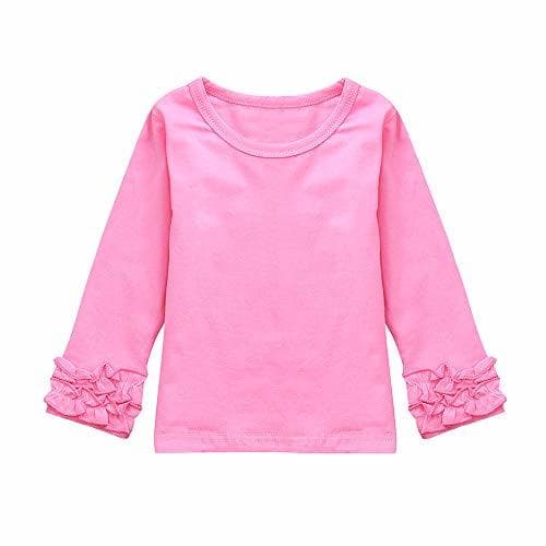 Lugar K-youth Camiseta para Niñas Blusas Tops de Manga Larga Niña Camiseta con