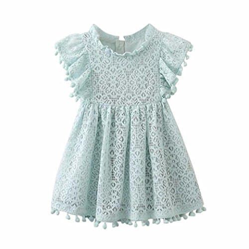 Producto K-youth Elegante Bordado Ropa Bebe Niña Princesa Vestido De Encaje Estampado Floral