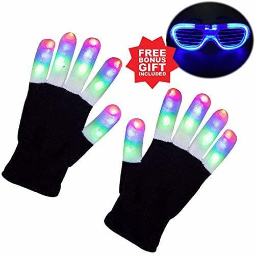 Product Gamtec Kids Light Up Gloves Niños Finger Light Parpadeante LED Guantes cálidos