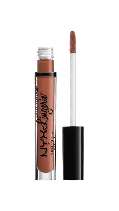 Product NYX Professional Makeup Pintalabios Lip Lingerie Liquid Lipstick, Acabado cremoso y mate,