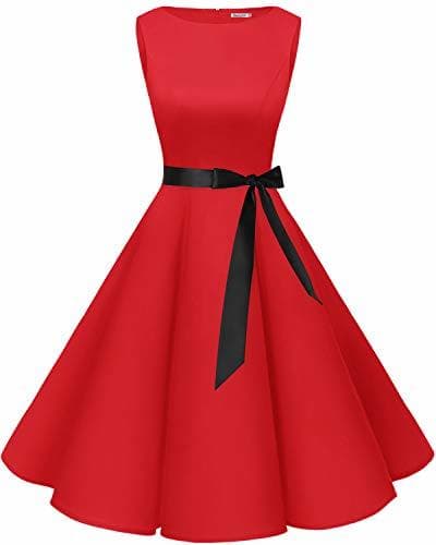 Product Bbonlinedress 50s Vestidos Vintage Retro Rockabilly Clásico Red M