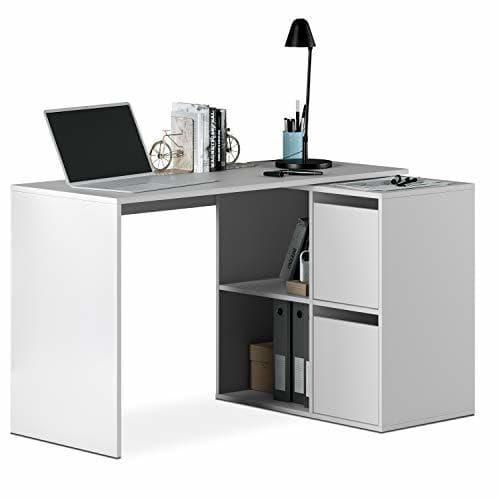 Producto Habitdesign 008311A - Mesa escritorio, mueble de despacho, modelo Adapta, color Blanco