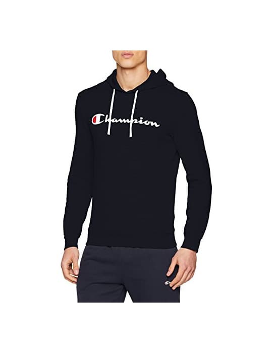 Moda Champion Hooded Sweatshirt Sudadera con Capucha, Azul