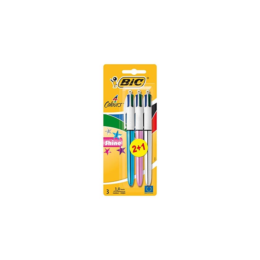 Product BIC 4 colores Shine Bolígrafo Retráctil punta media