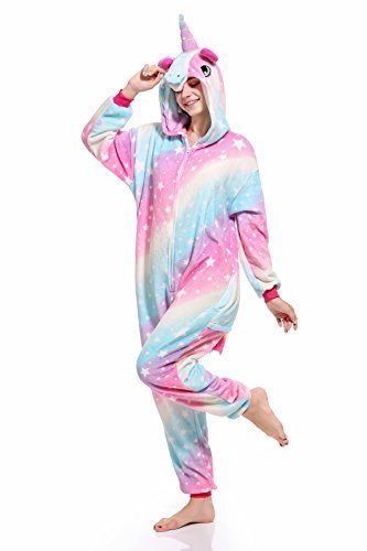 Moda Mystery&Melody Unicornio Pijamas Disfraces Cosplay Disfraces Franela Animales Cremallera Ropa de Dormir