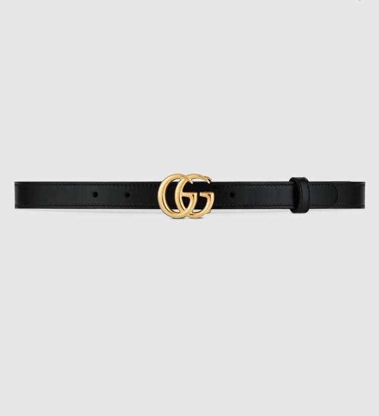 Producto GG Marmont leather belt with shiny buckle