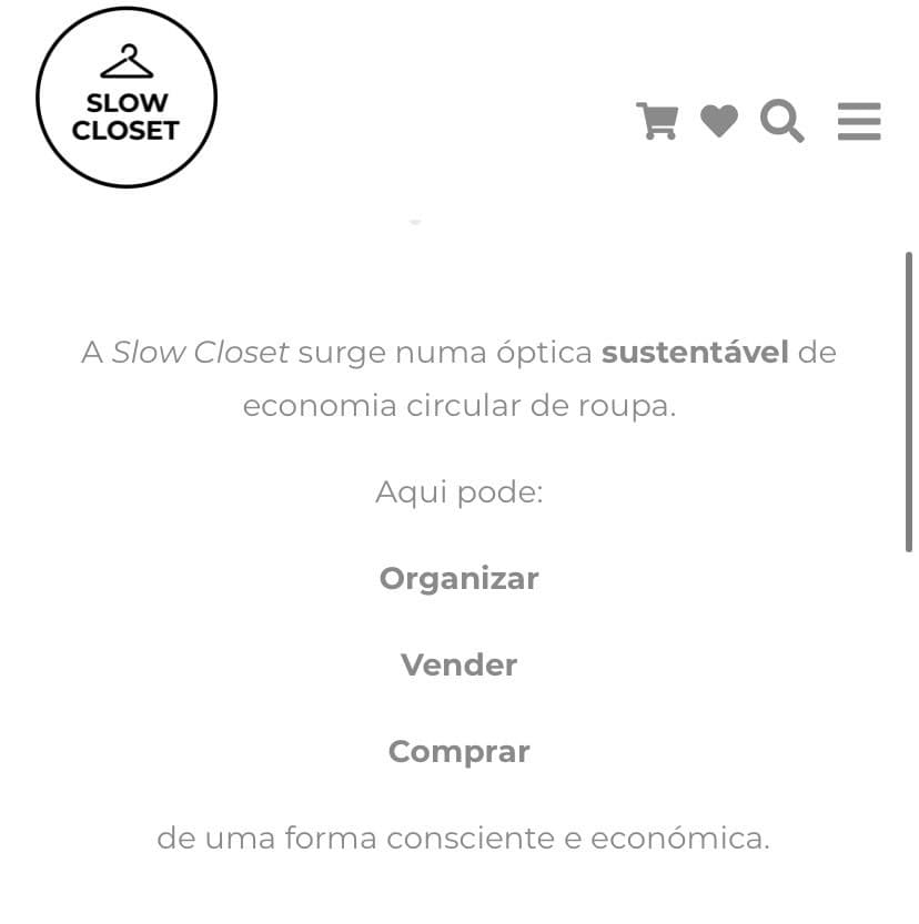 Fashion Slow Closet - segunda mão