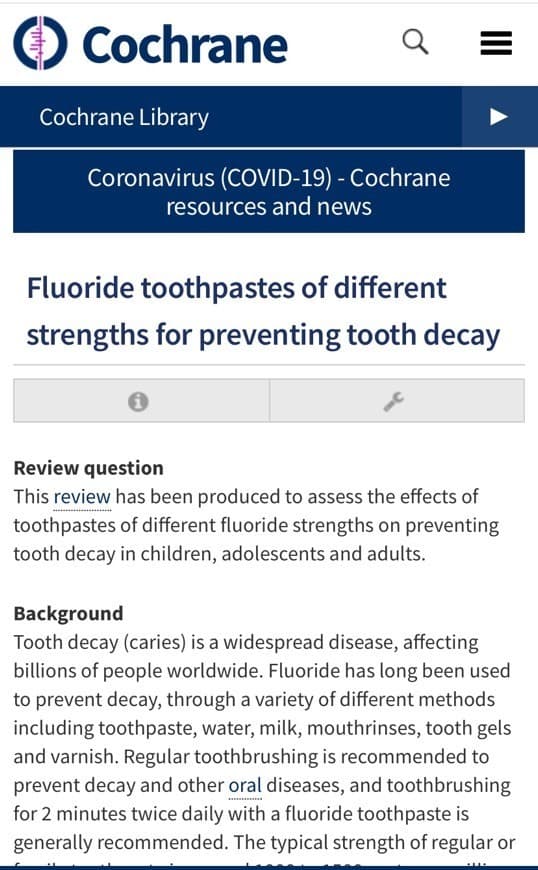 Moda Revisão sistemática (2019) sobre flúor em pasta de dentes