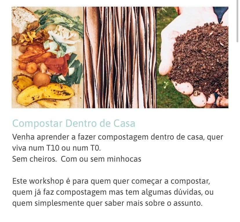 Fashion Workshop de compostagem