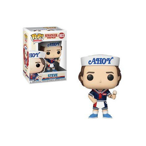 Juego Funko- Pop Vinilo: Stranger Things: Steve w/Hat and Ice Cream Figura Coleccionable,