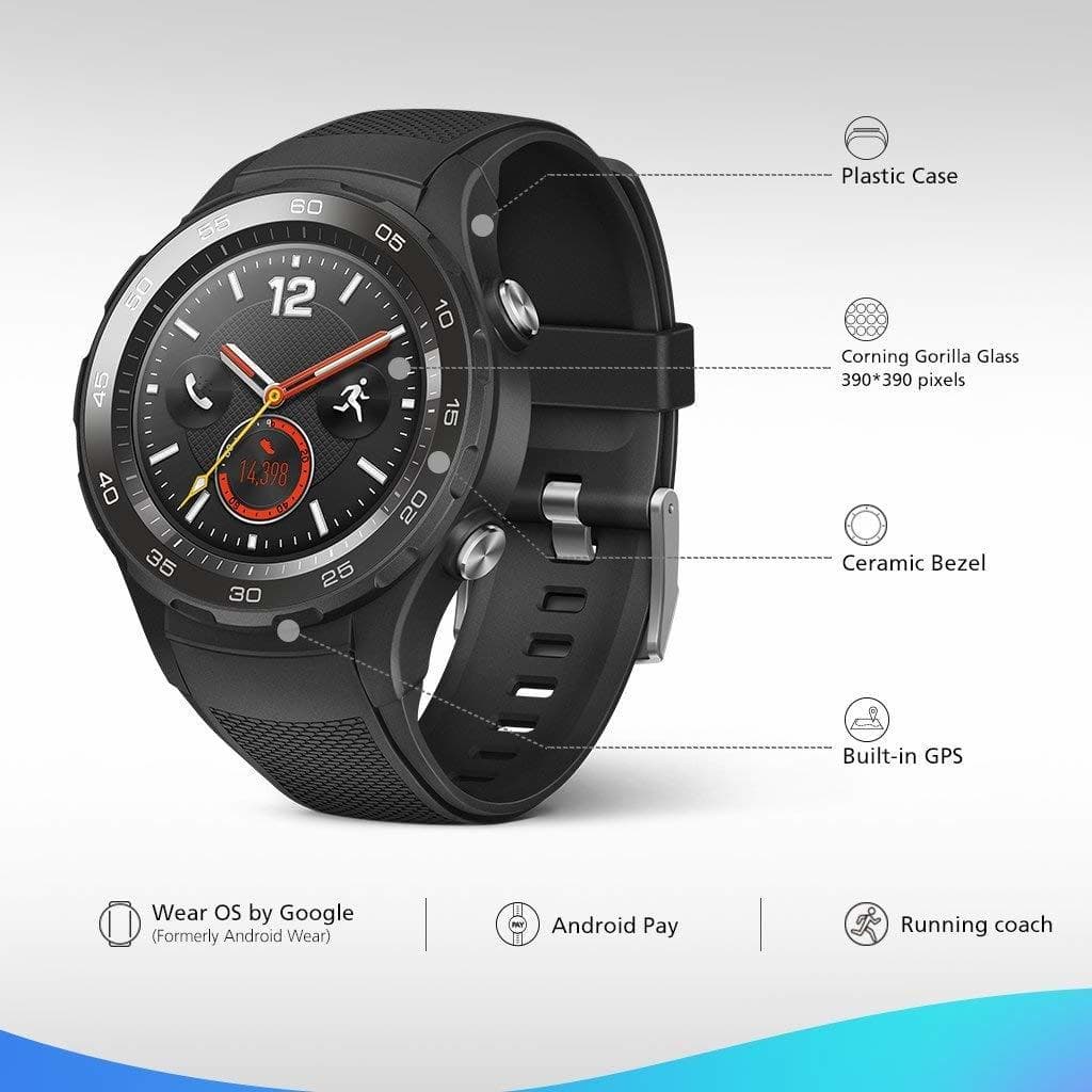 Fashion Smartwatch Huawei watch  2 Sport Carbon