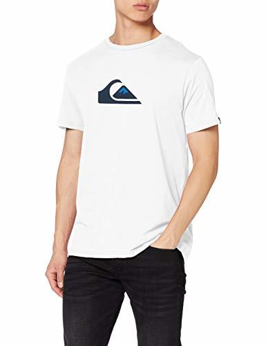 Fitness Quiksilver Comp T-Shirt Men Camiseta de Manga Corta, Hombre, Blanco