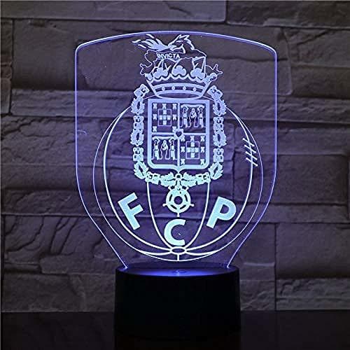 Home Lámpara de Noche Led Futebol Clube Do Porto 3D Illusion FC Soccer