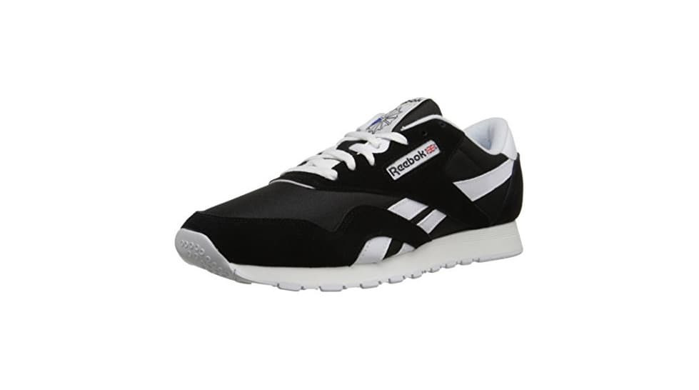 Moda Reebok Classic Nylon Zapatilla de Running Hombre, Negro