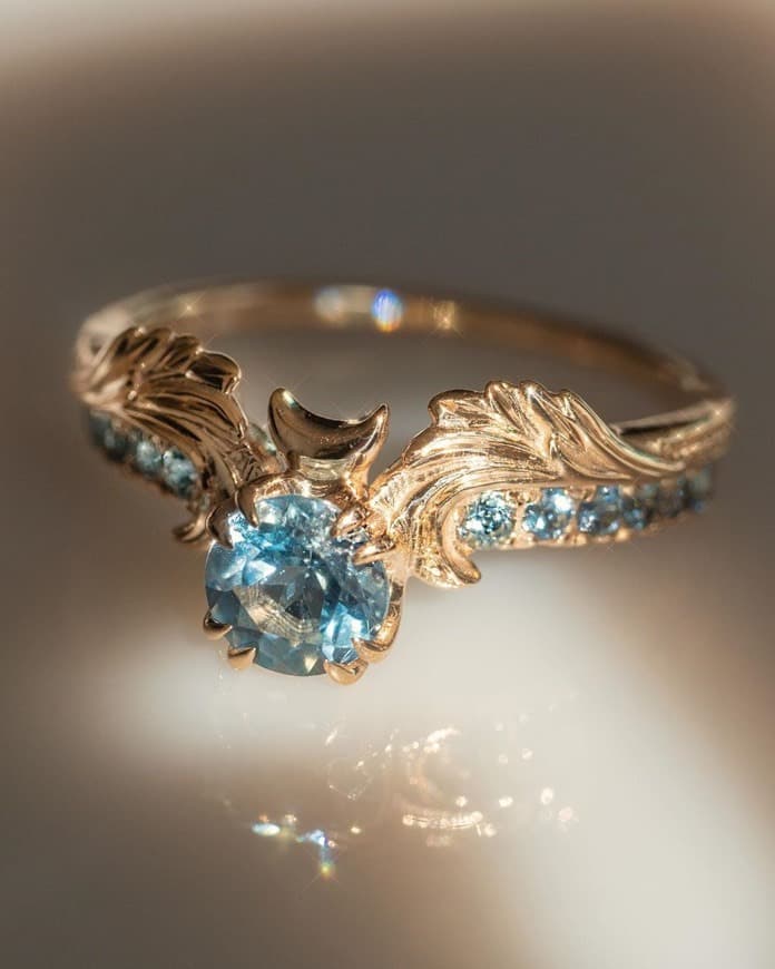 Product Gold and blue ring 