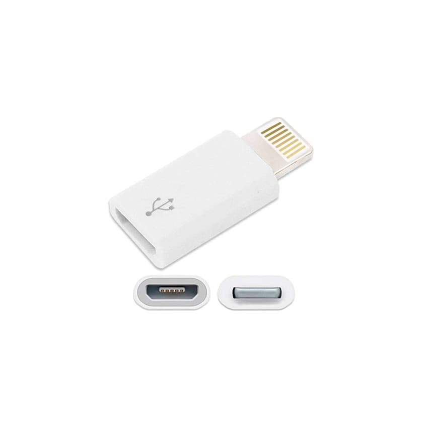 Electronic Ociodual Adaptador Conversor de Micro USB a 8 Pin Compatible con iPhone