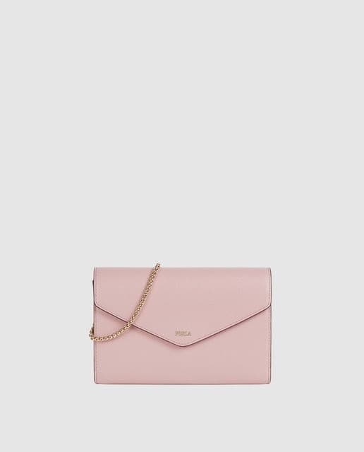 Product Mala a tiracolo de mulher Furla Babylon rosa em pele saffiano com