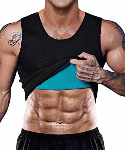 Product LaLaAreal Faja Reductora Adelgazante Hombre Neopreno Camiseta Reductora Compresion de Sauna Deportivo