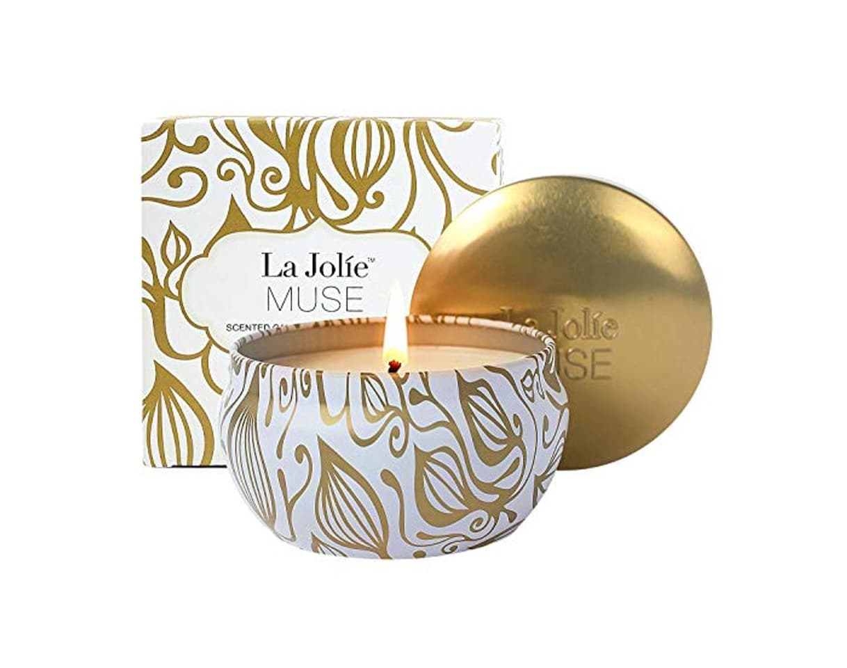 Home La Jolíe Muse Velas perfumadas de Coco y Vainilla 100% Soja Aromaterapia