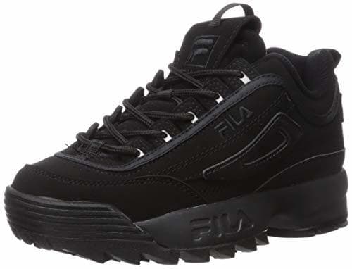 Fashion Fila Youth Disruptor II Synthetic Triple Black Entrenadores 38.5 EU