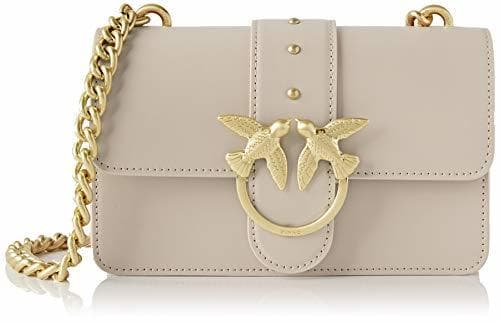 Producto Pinko Mini Love Simply 4, Bolsa de mensajero para Mujer, Beige