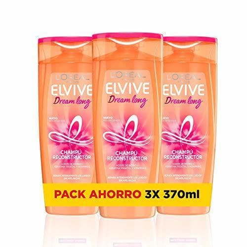 Beauty LŽOréal Paris Elvive Dream Long Champú Reconstructor - Pack de 3 Unidades