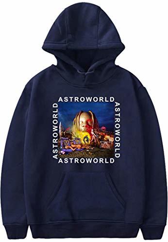 Moda PANOZON Sudadera Mujer Impresión de Travis Scott Astroworld Hoodies con Capucha para